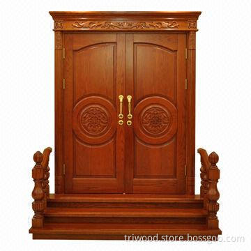 Exquisite Interior Composite Wood Door with Natural Wood Veneer and Environment-friendly Painting